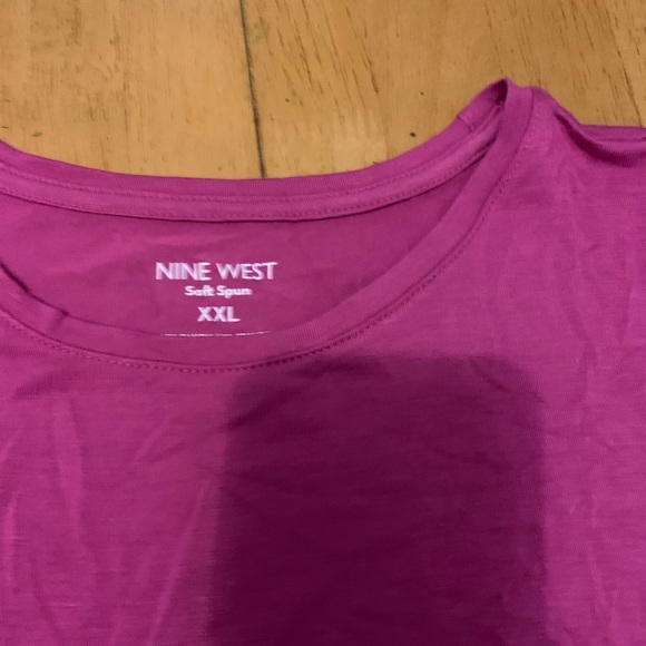 New NINE WEST Fuchsia Pink Tank TOP size XXL Sleeveless Soft Spun NWT - Picture 3 of 8